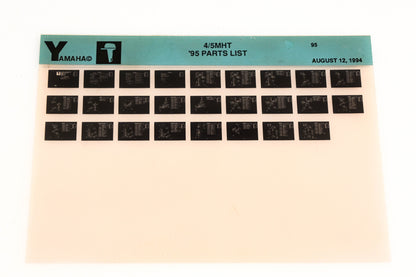 OEM Yamaha YN005-81 1995 4/5MHT Parts List Microfiche