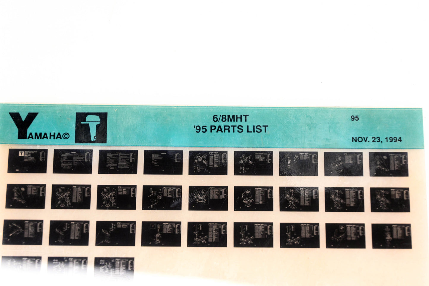 OEM Yamaha YN021-20 1995 6/8MHT Parts List Microfiche
