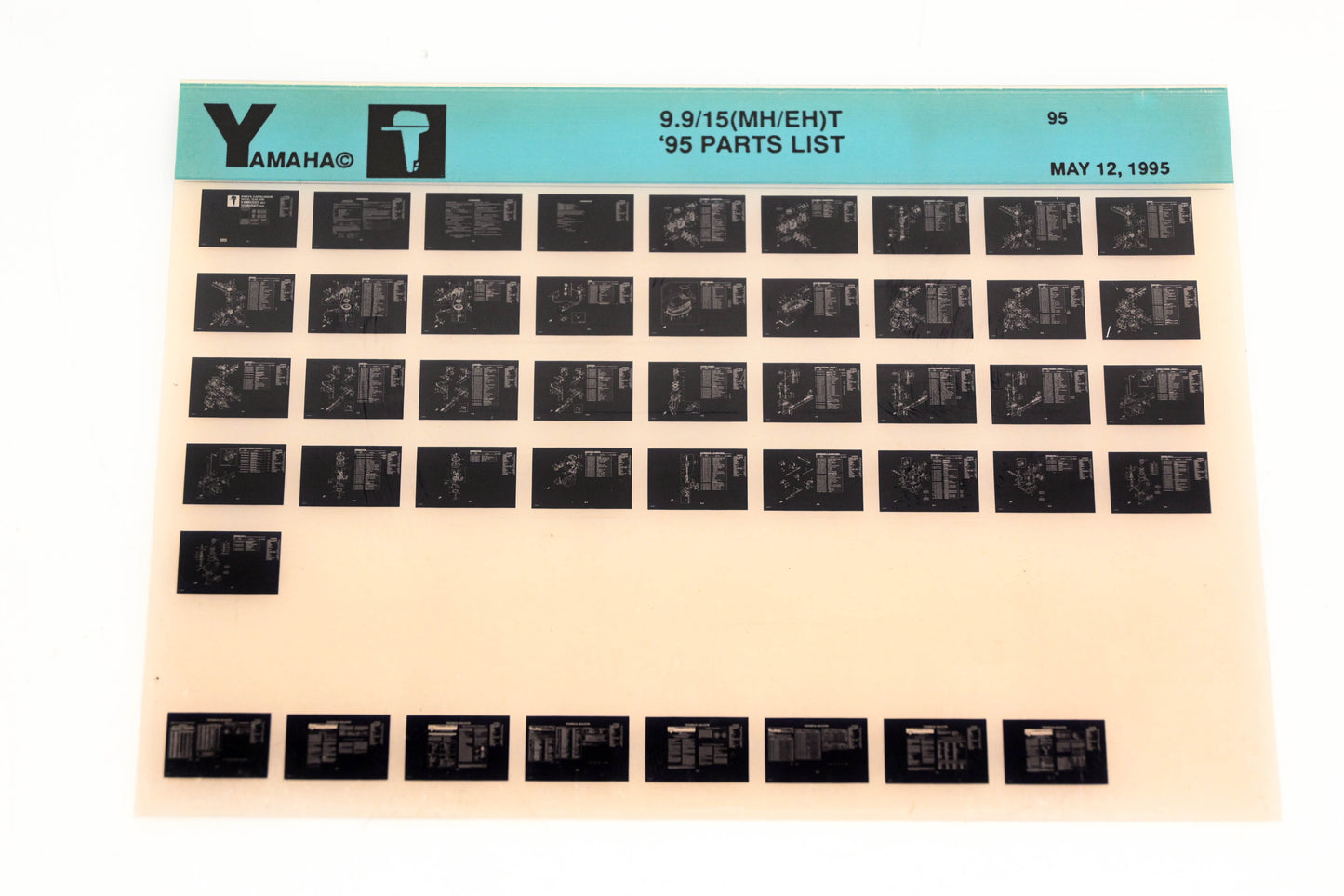 OEM Yamaha YN021-22 1995 9.9/15(MH/EH)T Parts List Microfiche