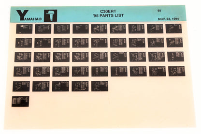 OEM Yamaha YN021-25 1995 C30ERT Parts List Microfiche
