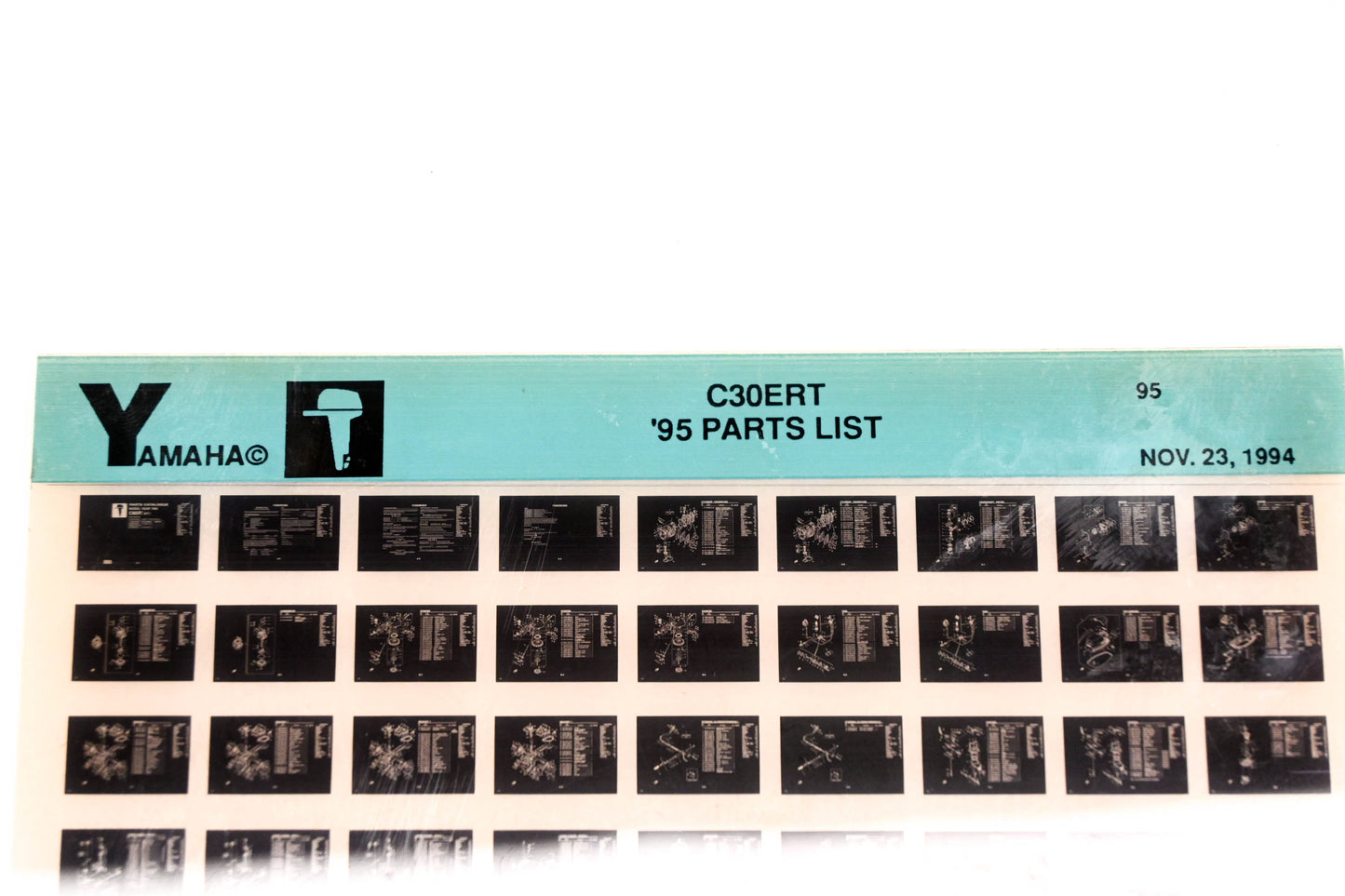 OEM Yamaha YN021-25 1995 C30ERT Parts List Microfiche