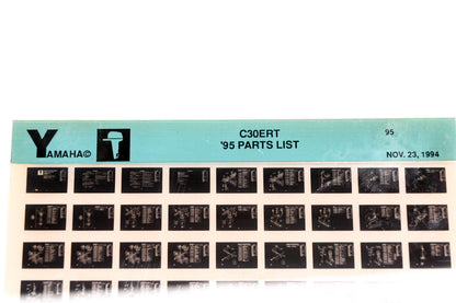OEM Yamaha YN021-25 1995 C30ERT Parts List Microfiche