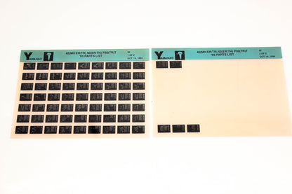 OEM Yamaha YN021-27 1995 40(MH/ER/TR) 50(ER/TH) P50(TR)T Parts List Microfiche Lot