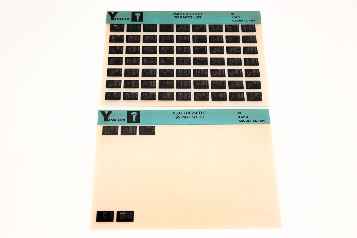 OEM Yamaha YN021-29 1995 250TRT/L250TRT Parts List Microfiche Lot