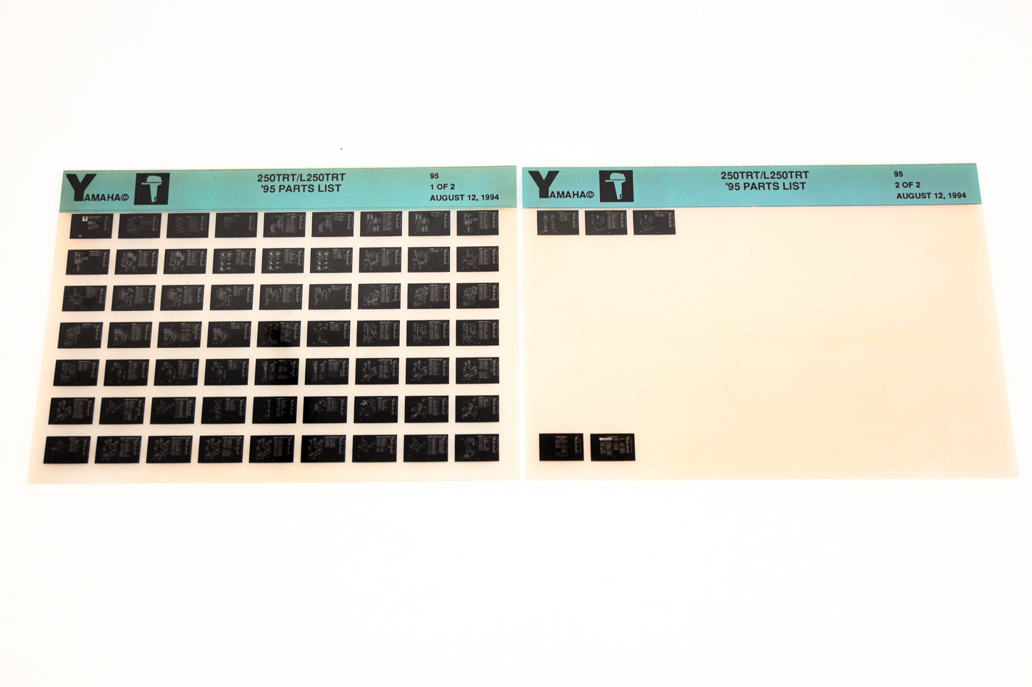OEM Yamaha YN021-29 1995 250TRT/L250TRT Parts List Microfiche Lot