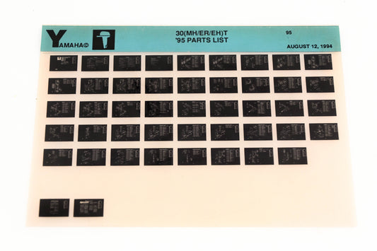 OEM Yamaha YN021-30 1995 30(MH/ER/EH)T Parts List Microfiche