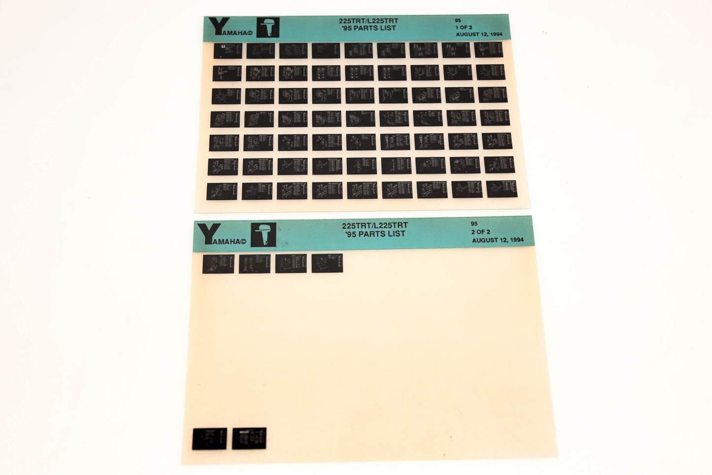 OEM Yamaha YN021-31 1995 225TRT/L225TRT Parts List Microfiche Lot