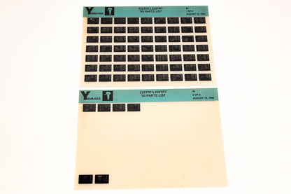 OEM Yamaha YN021-31 1995 225TRT/L225TRT Parts List Microfiche Lot