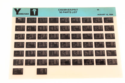 OEM Yamaha YN021-32 1995 C40(MH/ER/PR)T Parts List Microfiche