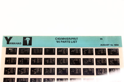 OEM Yamaha YN021-32 1995 C40(MH/ER/PR)T Parts List Microfiche