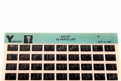 OEM Yamaha YN021-34 1995 225TRT Parts List Microfiche
