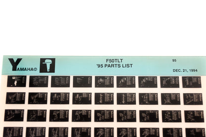 OEM Yamaha YN021-35 1995 F50TLT Parts List Microfiche
