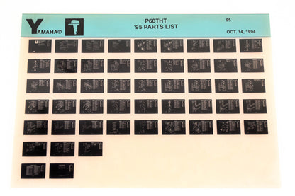 OEM Yamaha YN021-38 1995 P60THT Parts List Microfiche