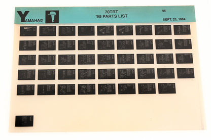 OEM Yamaha YN021-39 1995 70TRT Parts List Microfiche