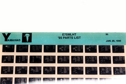 OEM Yamaha YN021-40 1995 E75MLHT Parts List Microfiche