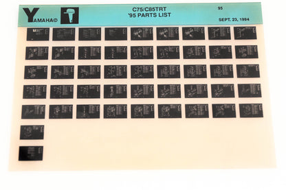 OEM Yamaha YN021-41 1995 C75/C85TRT Parts List Microfiche