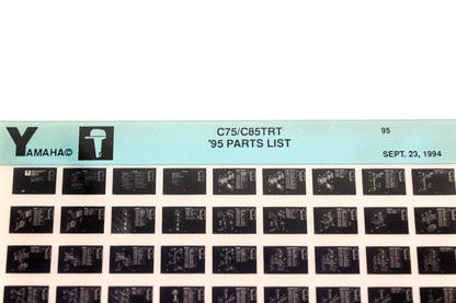 OEM Yamaha YN021-41 1995 C75/C85TRT Parts List Microfiche