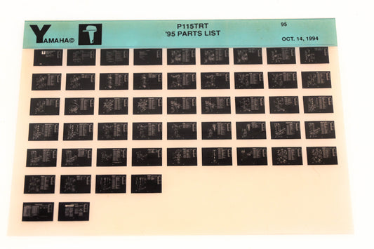 OEM Yamaha YN021-43 1995 P115TRT Parts List Microfiche
