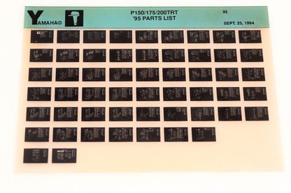OEM Yamaha YN021-44 1995 P150/175/200TRT Parts List Microfiche