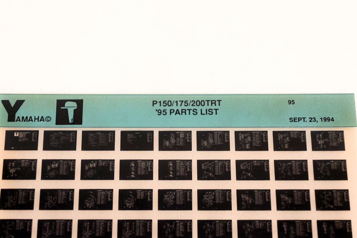 OEM Yamaha YN021-44 1995 P150/175/200TRT Parts List Microfiche