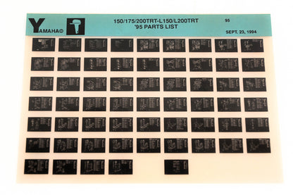 OEM Yamaha YN021-47 1995 150/175/200TRT-L150/L200TRT Parts List Microfiche