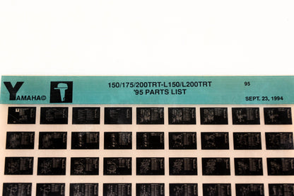 OEM Yamaha YN021-47 1995 150/175/200TRT-L150/L200TRT Parts List Microfiche