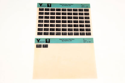 OEM Yamaha YN021-48 1996 F50(TR/TH)U-T50(TR)U Parts List Microfiche Lot