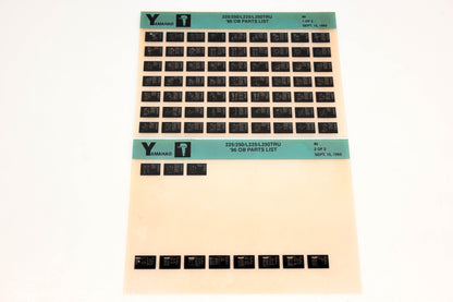 OEM Yamaha YN021-51 1996 225/250/L225/L250TRU Outboard Parts List Microfiche Lot
