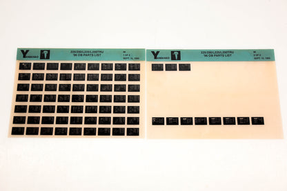 OEM Yamaha YN021-51 1996 225/250/L225/L250TRU Outboard Parts List Microfiche Lot