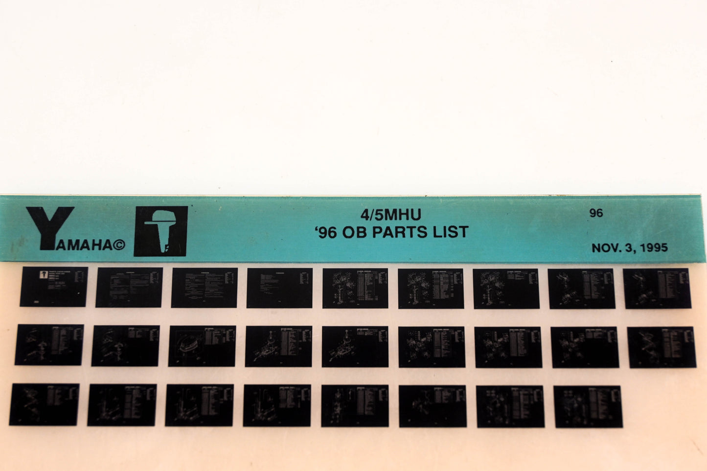 OEM Yamaha YN021-53 1996 4/5MHU Outboard Parts List Microfiche