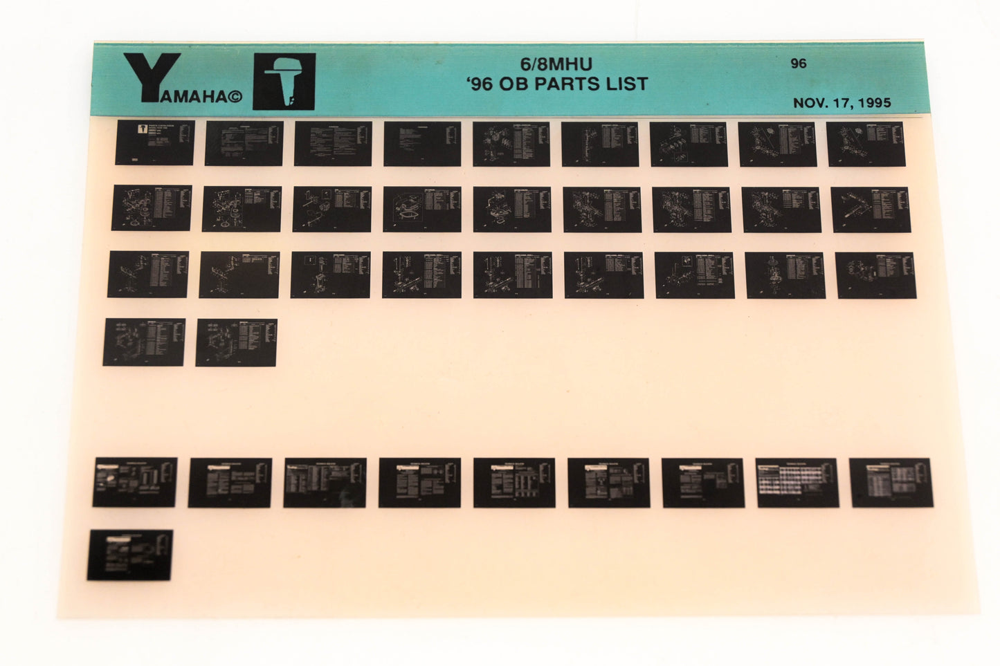 OEM Yamaha YN021-54 1996 6/8MHU Outboard Parts List Microfiche