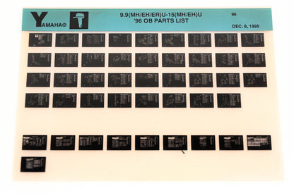 OEM Yamaha YN021-55 1996 9.9(MH/EH/ER)U-15(MH/EH)U Outboard Parts List Microfiche