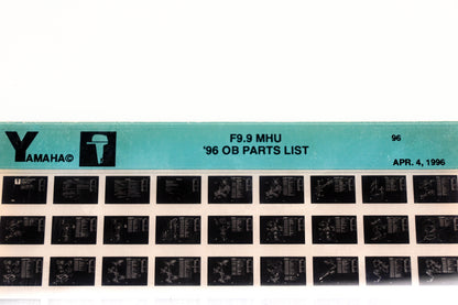 OEM Yamaha YN021-57 1996 F9.9 MHU Outboard Parts List Microfiche