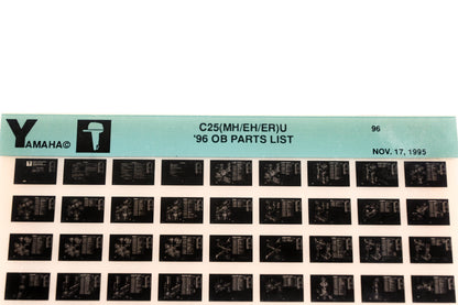 OEM Yamaha YN021-60 1996 C25(MH/EH/ER)U Outboard Parts List Microfiche