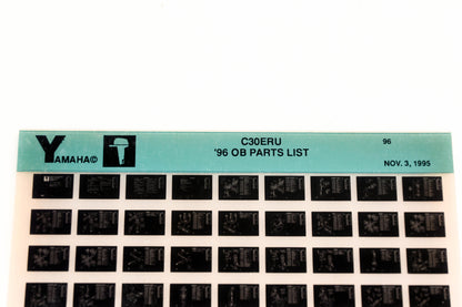 OEM Yamaha YN021-61 1996 C30ERU Outboard Parts List Microfiche