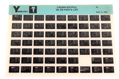 OEM Yamaha YN021-62 1996 C40(MH/ER/PR)U Outboard Parts List Microfiche