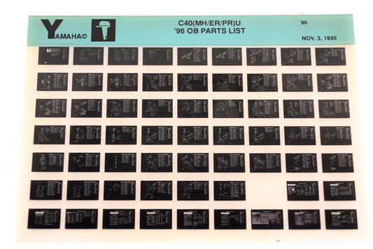 OEM Yamaha YN021-62 1996 C40(MH/ER/PR)U Outboard Parts List Microfiche