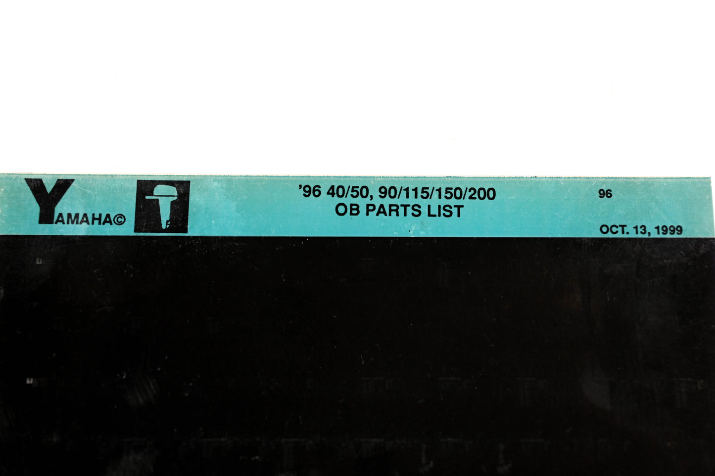 OEM Yamaha YN021-64 1996 40/50, 90/115/150/200 Outboard Parts List Microfiche
