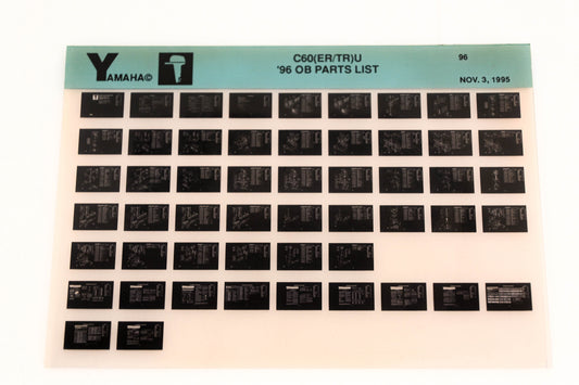 OEM Yamaha YN021-65 1996 C60(ER/TR)U Outboard Parts List Microfiche