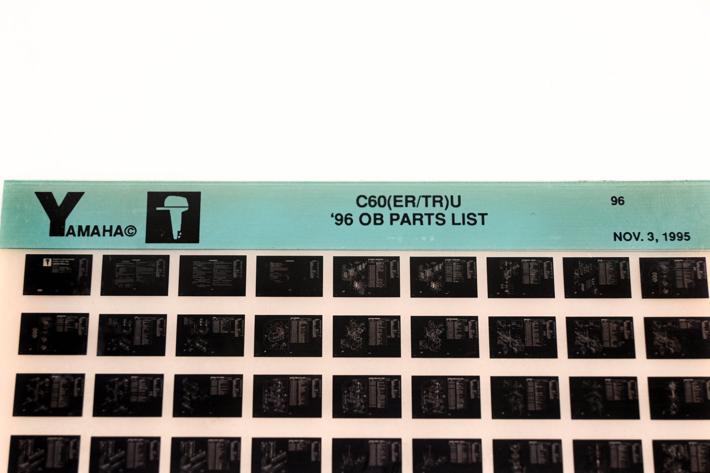 OEM Yamaha YN021-65 1996 C60(ER/TR)U Outboard Parts List Microfiche