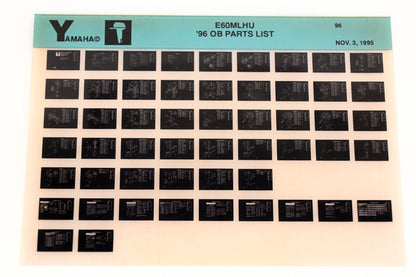 OEM Yamaha YN021-66 1996 E60MLHU Outboard Parts List Microfiche