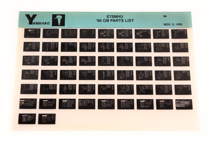 OEM Yamaha YN021-70 1996 E75MHU Outboard Parts List Microfiche
