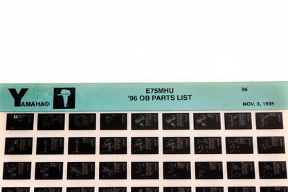 OEM Yamaha YN021-70 1996 E75MHU Outboard Parts List Microfiche