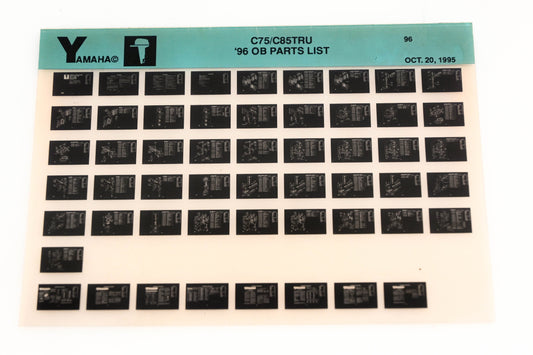 OEM Yamaha YN008-34 1996 C75/C85TRU Outboard Parts List Microfiche
