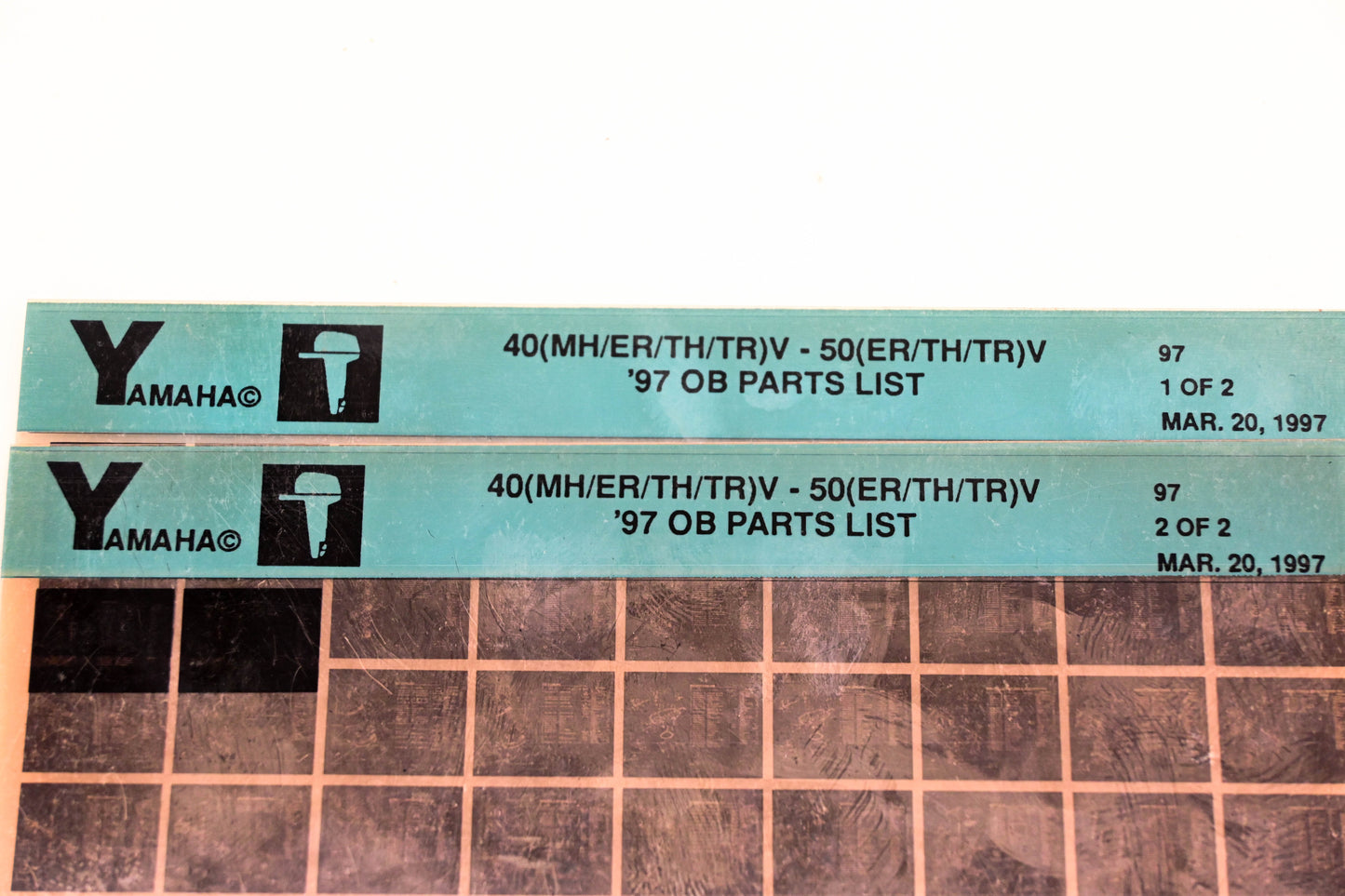 OEM Yamaha YN008-35 1997 40(MH/ER/TH/TR)V-50(ER/TH/TR)V Parts List Microfiche Lot