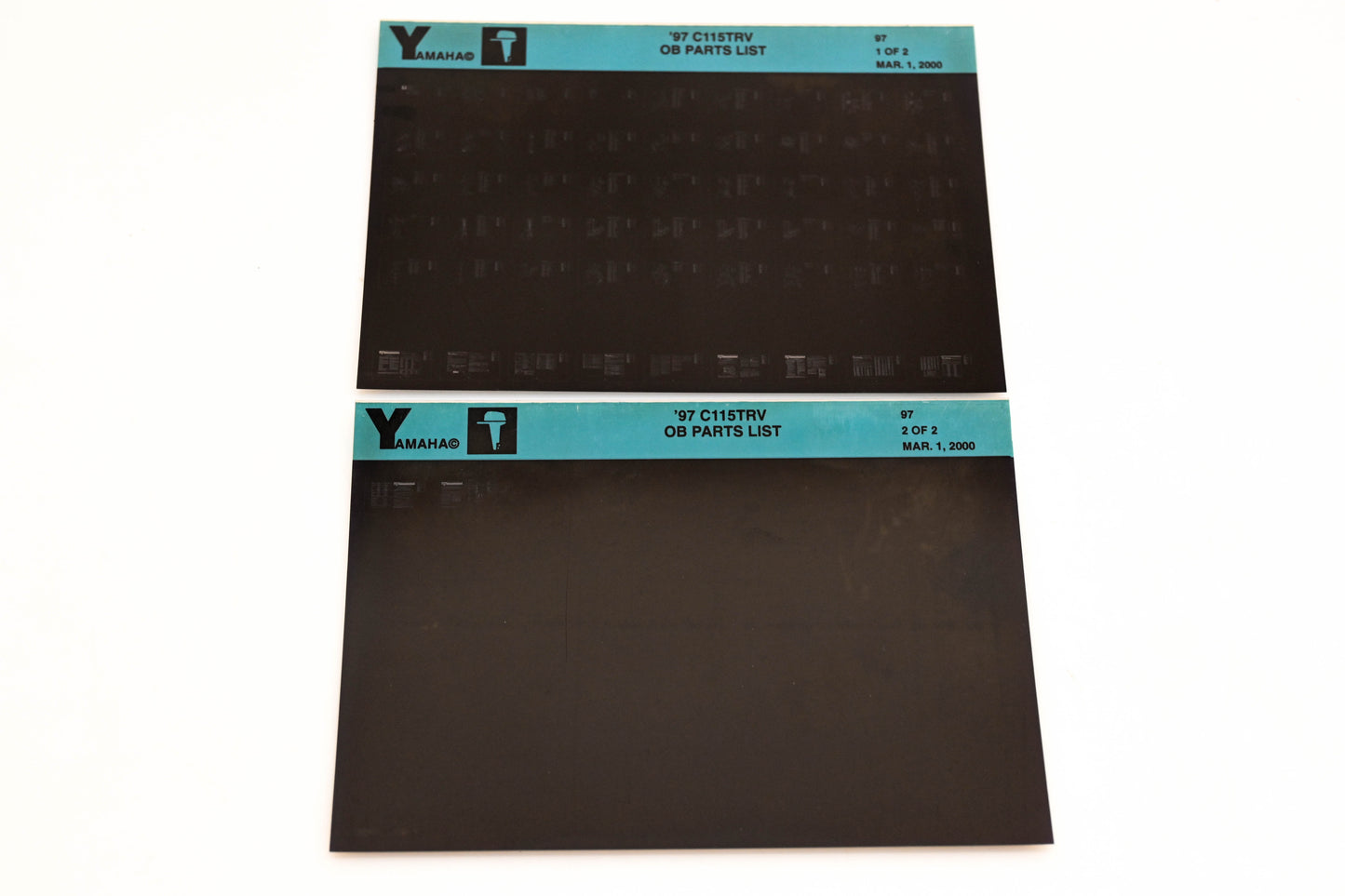 OEM Yamaha YN008-37 1997 C115TRV Outboard Parts List Microfiche Lot