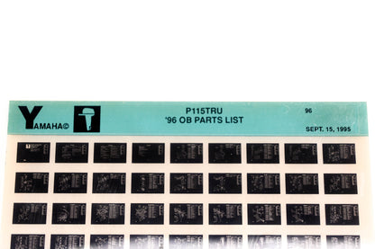 OEM Yamaha YN008-38 1996 P115TRU Outboard Parts List Microfiche