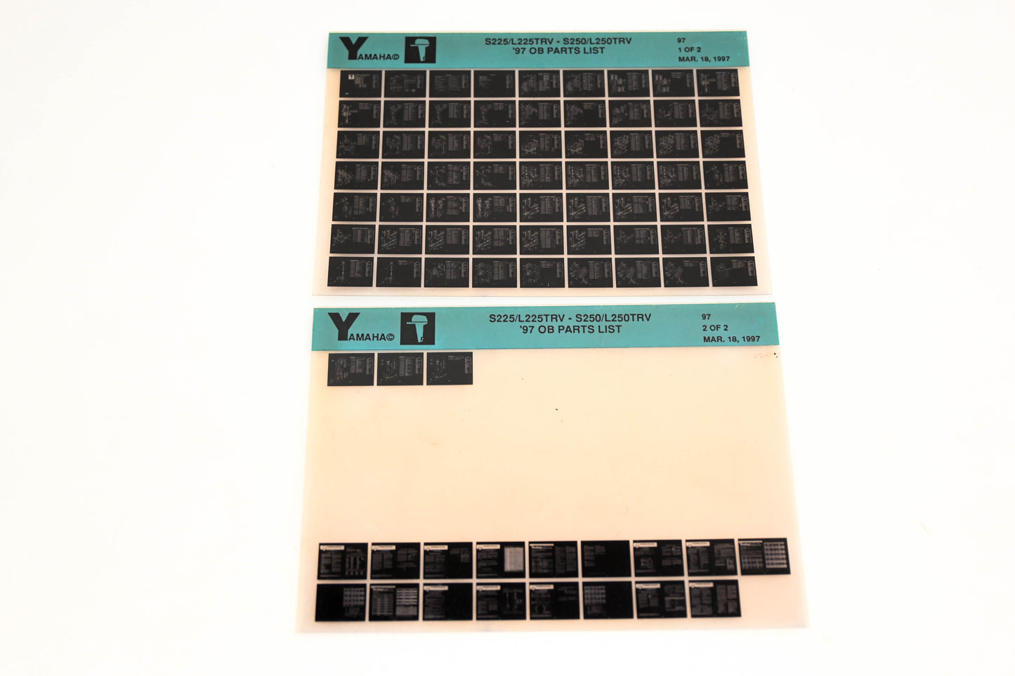OEM Yamaha YN008-39 1997 S225/L225TRV-S250/L250TRV Parts List Microfiche Lot
