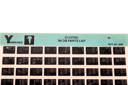 OEM Yamaha YN008-40 1996 C115TRU Outboard Parts List Microfiche