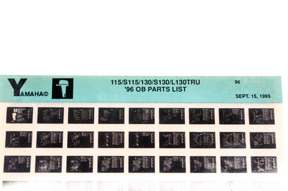 OEM Yamaha YN008-42 1996 115/S115/130/S130/L130TRU Outboard Parts List Microfiche